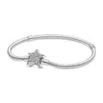 Pandora Bracciale Moments in argento sterling con chiusura stella e zirconi