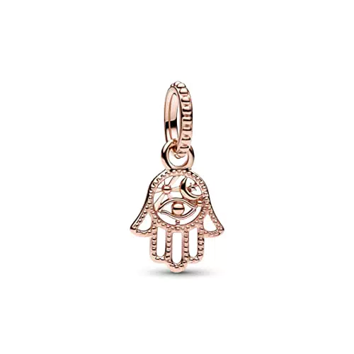 Pandora Pendente Moments con Mano Hamsa in Oro Rosa 14 Carati