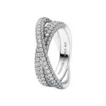 Pandora Timeless Anello a Croce in Argento Sterling con Zirconia Cubica