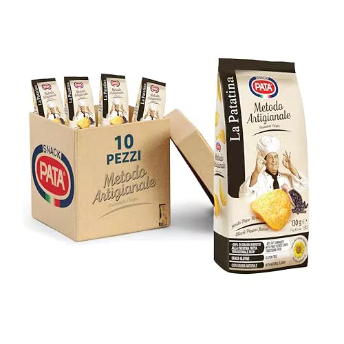 Pata Patatine Artigianali Gusto Pepe Nero Senza Glutine con Olio di Girasole