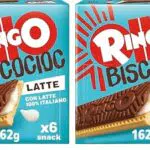 Pavesi Ringo Biscotto al Latte con Cioccolato, Snack Dolce per la Merenda
