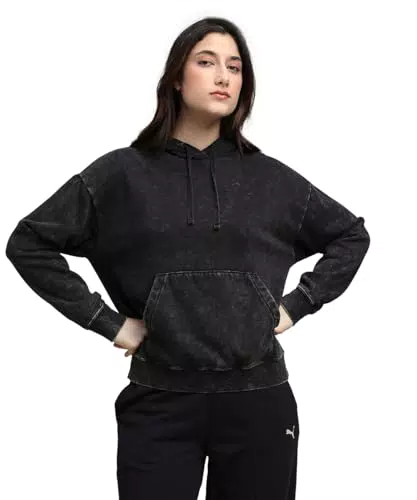 PUMA Felpa Con Cappuccio Unisex Ess Elevated Relaxed Wash