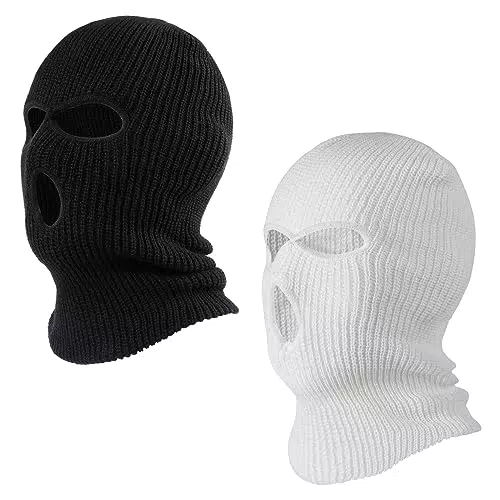 QKURT passamontagna invernale termico a 3 fori, maschera da sci antivento