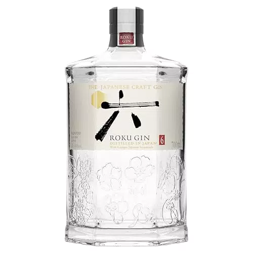 Roku Gin Artigianale Giapponese con 6 Botaniche, Gusto Equilibrato e Complesso