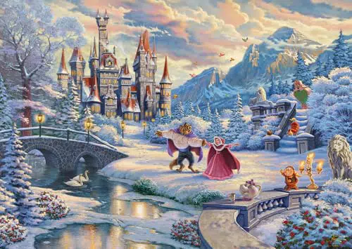 Schmidt Puzzle Disney La Bella e la Bestia Winter Enchantment di Thomas Kinkade