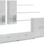 Skraut Home Beta - Mobile Soggiorno Moderno con Illuminazione LED e Ampio Stoccaggio