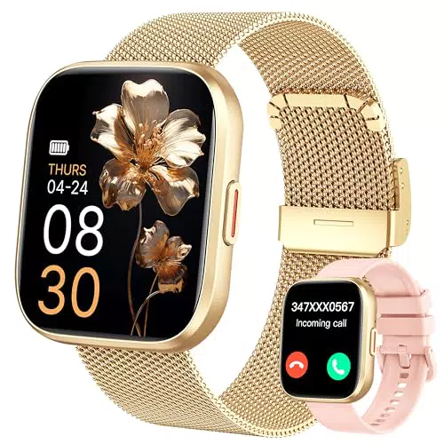 Smartwatch Donna Bluetooth con Chiamate, 120 Sport, Salute, IP68, Android iOS