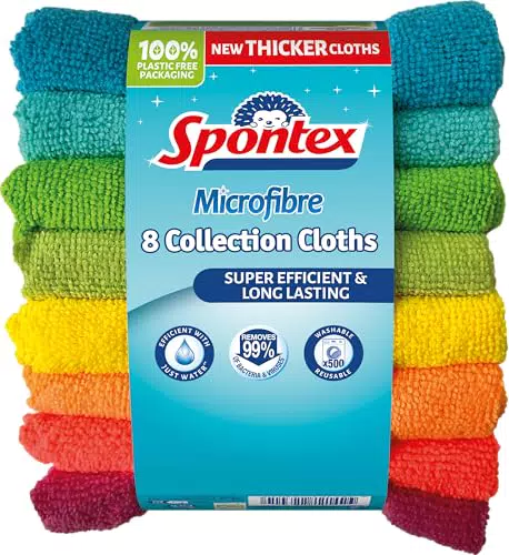 Spontex Collezione Microfibra Panni Multiuso in Microfibra Riutilizzabili