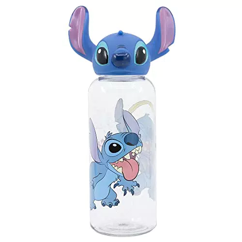 Stor Borraccia Disney Stitch Originale per Bambini con Grafica 3D Riutilizzabile