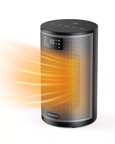 PALINTH Stufetta Elettrica da Bagno con Termostato, Timer, 4 Modalità e Protezione