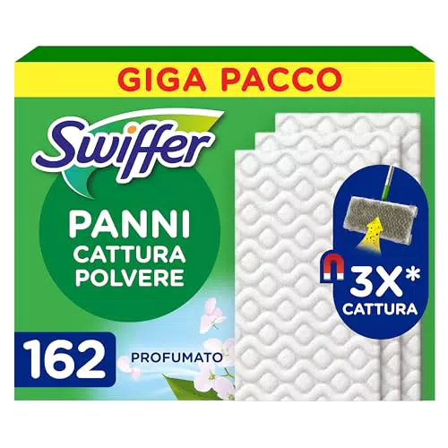 Swiffer Panni Cattura Polvere in Microfibra per Pavimenti e Peli di Animali