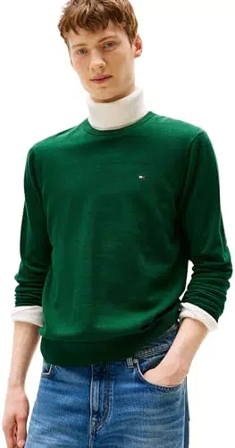 Tommy Hilfiger Pullover Uomo Essential Cotton con Scollo Rotondo