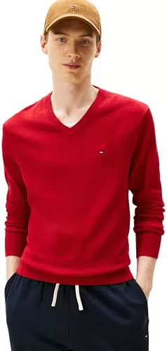 Tommy Hilfiger Pullover Uomo Essential Cotton Scollo a V