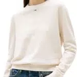 Tommy Jeans Pullover Essential Crew da Donna in Cotone