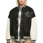 Urban Classics Ladies Oversized College Jacket modello Big U per Donna