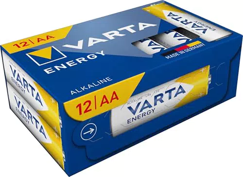 VARTA Pile AA Energy alcaline 1.5V, qualità tedesca, imballaggio ecologico