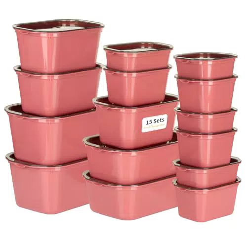 VINATO Contenitori Ermetici per Alimenti, Set per Congelatore e Microonde