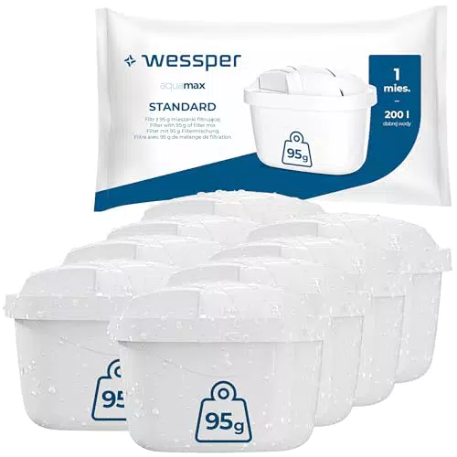 Wessper Cartucce filtranti compatibili per caraffe, ricambio per Dafi, Brita, Philips