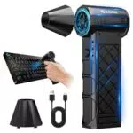 XJUGEZ Mini Soffiatore Aria Compressa Elettrico 4 Velocità per PC, Tastiera, Auto