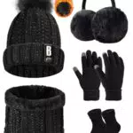 Yuson Girl Cappello Invernale e Berretti in Maglia con Sciarpa per Donna