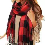 Yuson Girl Sciarpa Invernale Donna - Scialle Tartan Poncho Maglia Stola