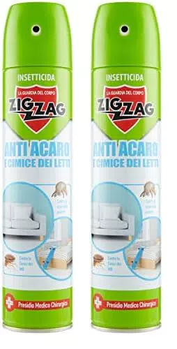 Zig Zag Spray Antiacaro per Materassi e Divani, Insetticida Domestico Effiace