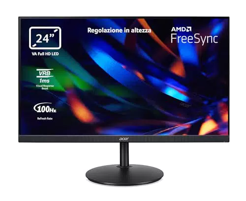 Acer CBA242YHbirf Monitor 24" VA Full HD, 100Hz, 1ms, FreeSync, HDMI, Regolabile