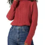 Amazon Essentials Maglione A Collo Alto Intrecciato con Screziatura