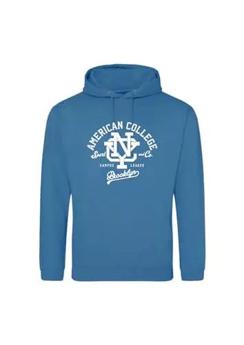 American College Felpa Unisex ACSCW6 Uomo Donna Termica con Cappuccio