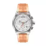 Armani Exchange Orologio da Uomo Analogico al Quarzo con Cinturino in Poliuretano