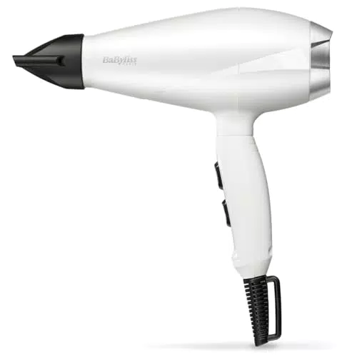 BaByliss Asciugacapelli Professionale 2000W, Motore AC, Funzione Ionica, 3 Temperature