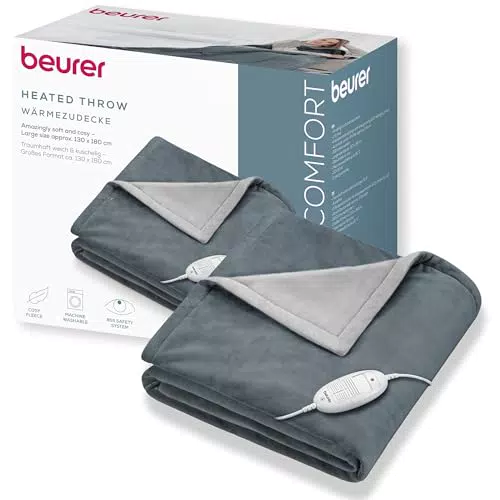 Beurer HD 75 Termocoperta Elettrica Morbida con 6 Livelli e Spegnimento Automatico