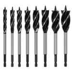 BIGP Set Punte Trapano Legno Quattro Lame in Acciaio Carbonio Manico Esagonale