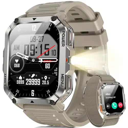 Blackview Smartwatch Uomo Militare Fitness con Chiamate Bluetooth e 115 Sport