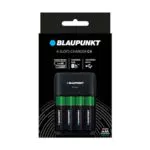 Blaupunkt Caricabatterie USB per Pile Ricaricabili AA AAA con Batterie Incluse