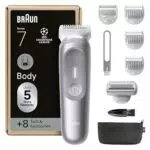 Braun Series 7 Rasoio Elettrico Uomo Corpo e Intimo Impermeabile con SkinGuard