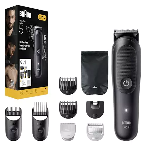 Braun Series 5 Rifinitore All-in-One Rasoio Elettrico Barba e Capelli 9 in 1