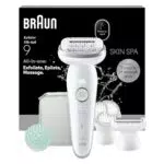 Braun Silk-épil 9 SkinSpa Epilatore Wet & Dry con Testina Flessibile e Accessori
