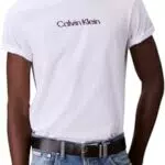 Calvin Klein T-shirt Uomo Cotone Maniche Corte Glitched Logo Classic Tee