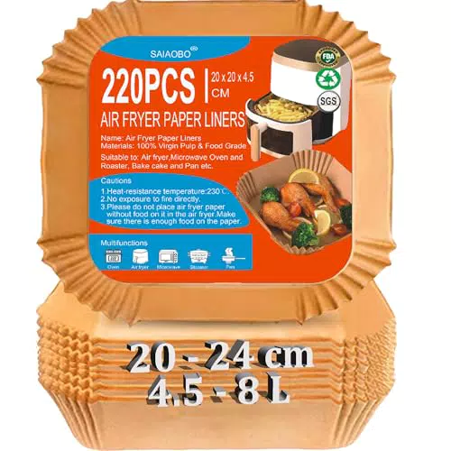 Carta Forno Airfryer Fogli Compatibili Friggitrice ad Aria Accessori Forno Microonde