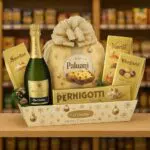 Vassoio Natalizio Merry Christmas con Dolci Tipici e Spumante, Confezione Regalo Gourmet