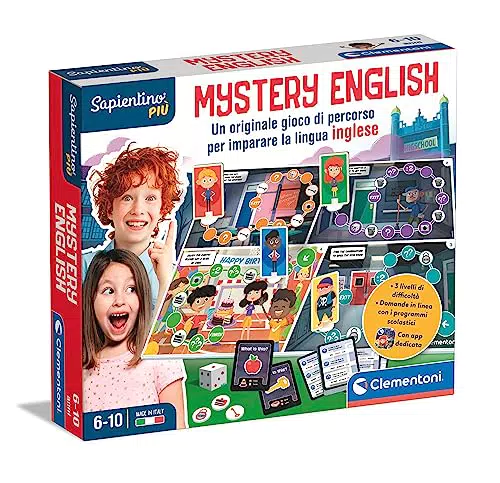 Clementoni Sapientino Più Mistery English Gioco Educativo per Imparare Inglese Bambini