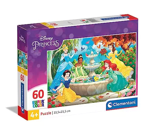 Clementoni Supercolor Puzzle Disney Princess Made in Italy per Bambini 4 Anni
