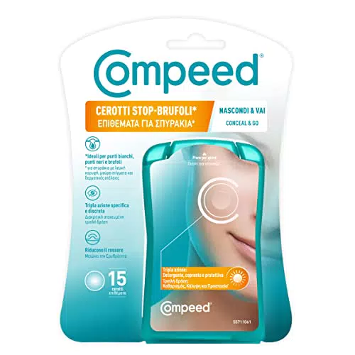 Compeed Stop Brufoli Cerotti Invisibili Tripla Azione Detergente Coprente Protettiva