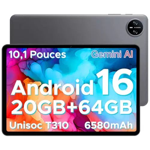 DOOGEE Tab A9 Tablet 10 Pollici Android, 20GB RAM, 64GB ROM, 5G WiFi, Unisoc T310