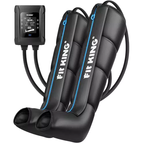 Fit King Massaggiatore Gambe Wireless Compressione Regolabile Recupero Sportivo Relax