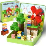 Blocchi Magnetici da Costruzione Giocattolo Viaggio Bambini 3-8 Anni Tema Fattoria