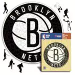 Iconic Puzzles Brooklyn Nets Puzzle di Legno Ufficiale NBA Sostenibile Regalo