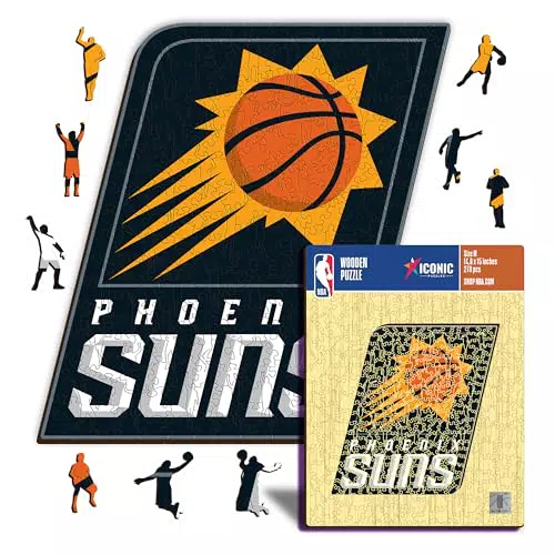 Iconic Puzzles Phoenix Suns Puzzle di Legno Ufficiale NBA Sostenibile Regalo Adulti Bambini