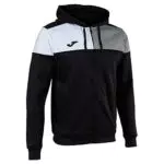Joma Giacca con cappuccio uomo Crew V nero grigio bianco
